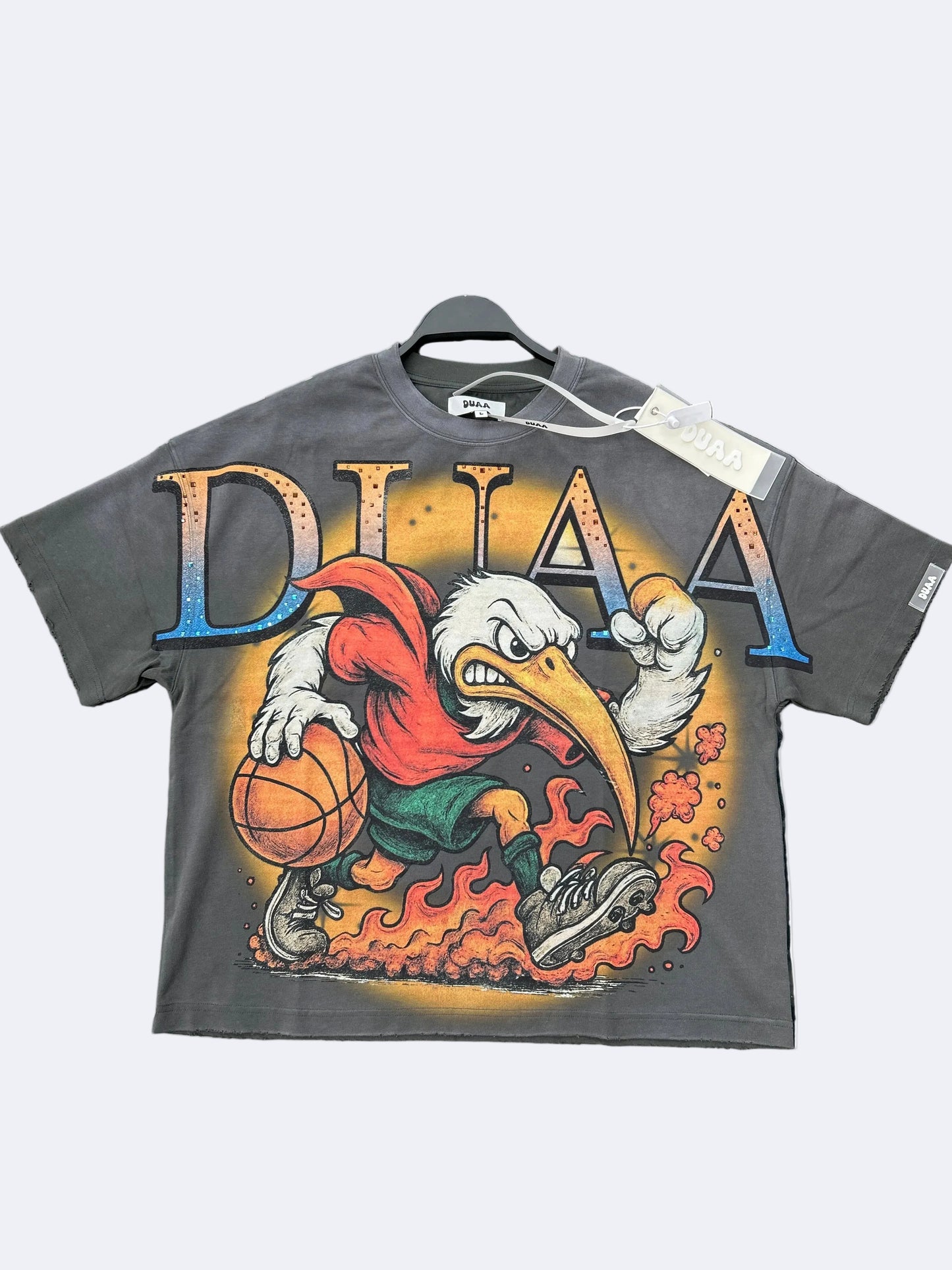 CAMISETA DUAA (GREY AND YELLOW)