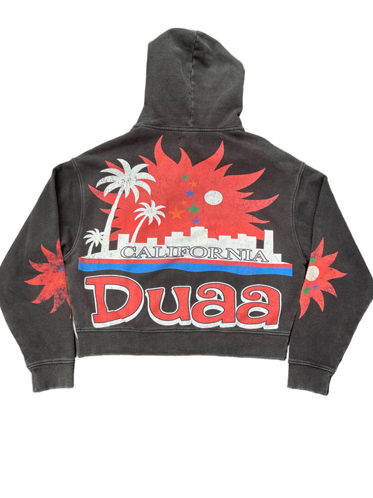 SUDADERA DUAA (BLACK AND RED)