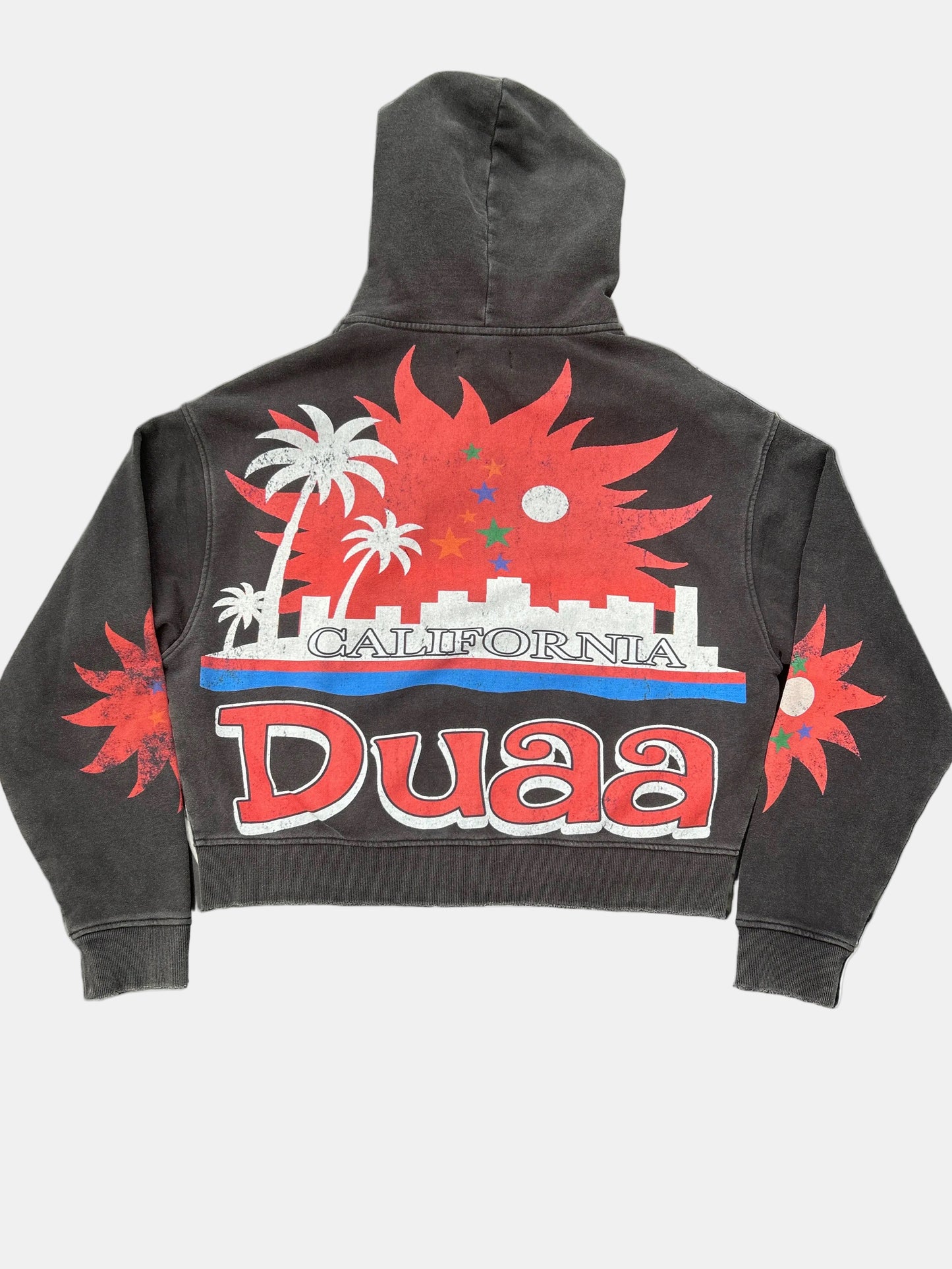 SUDADERA DUAA (BLACK AND RED)