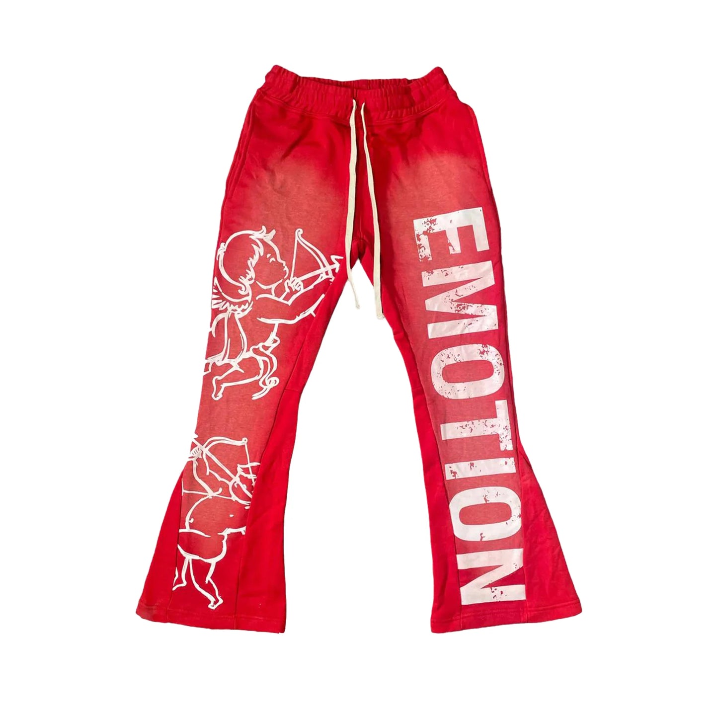 Red “Cupid” Flare Sweatpants Emoxion