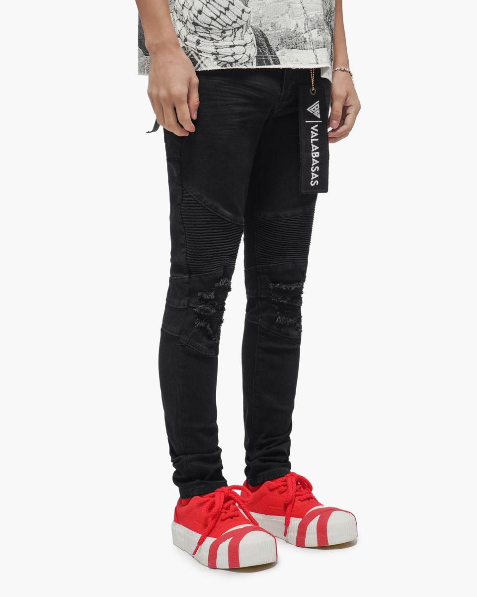 VALABASAS Mr.Biker Black Skinny Jeans
