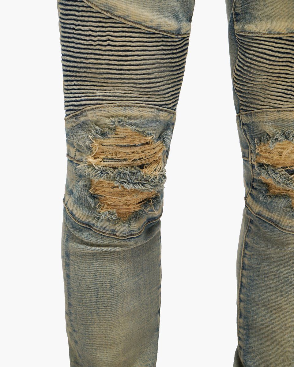 VALABASAS Mr.Biker Vintage Wash Skinny Jeans