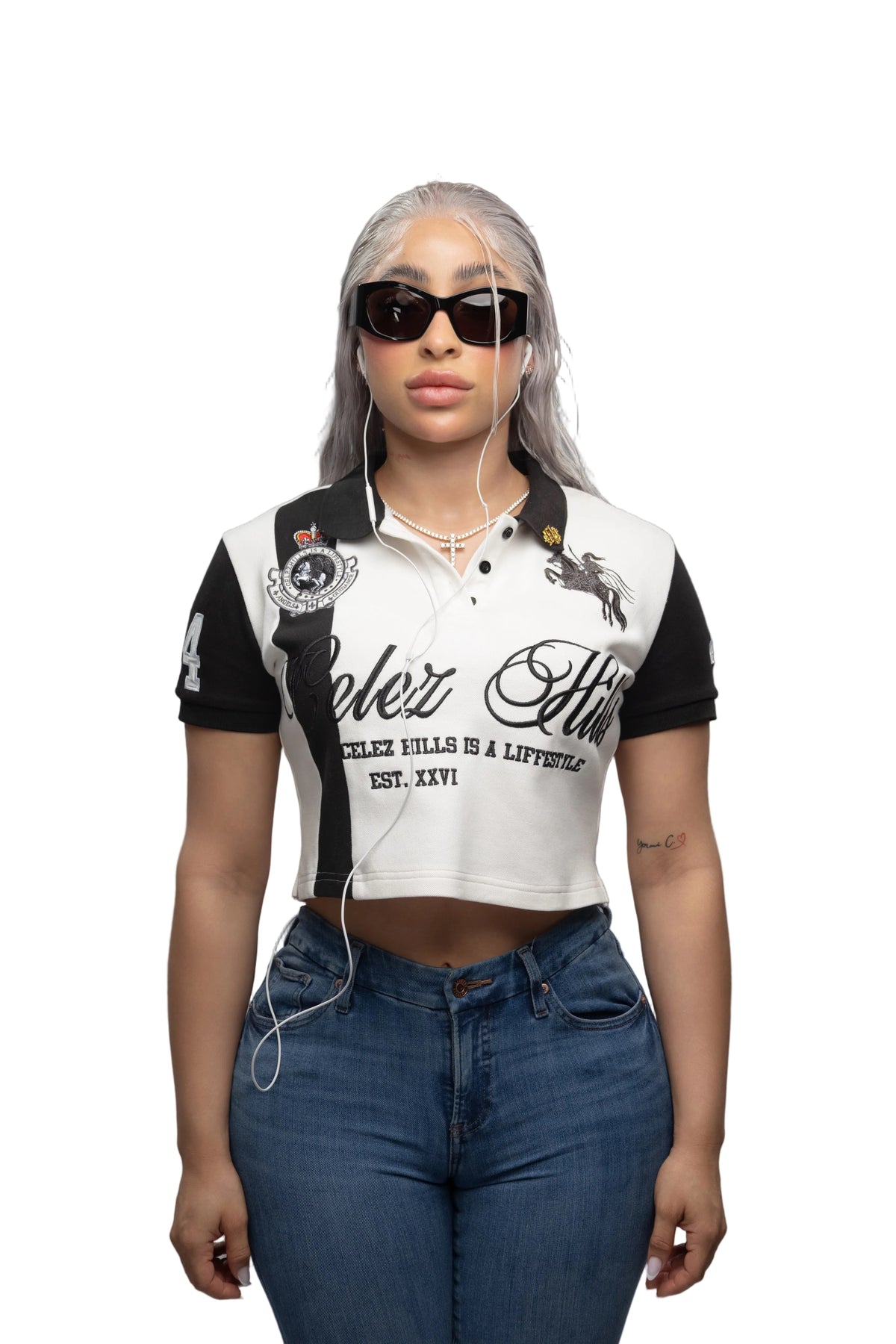 CELEZHILLS WOMEN WHITE POLO