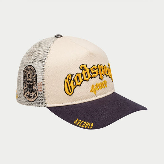 GOSPED GS Forever Trucker Hat (Bone/Yellow