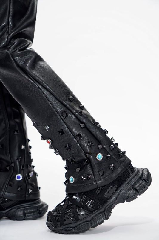 VALABASAS BLACK LEATHER