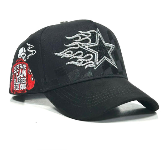 SNAPBACK CAPS FANS( STAR BLACK)