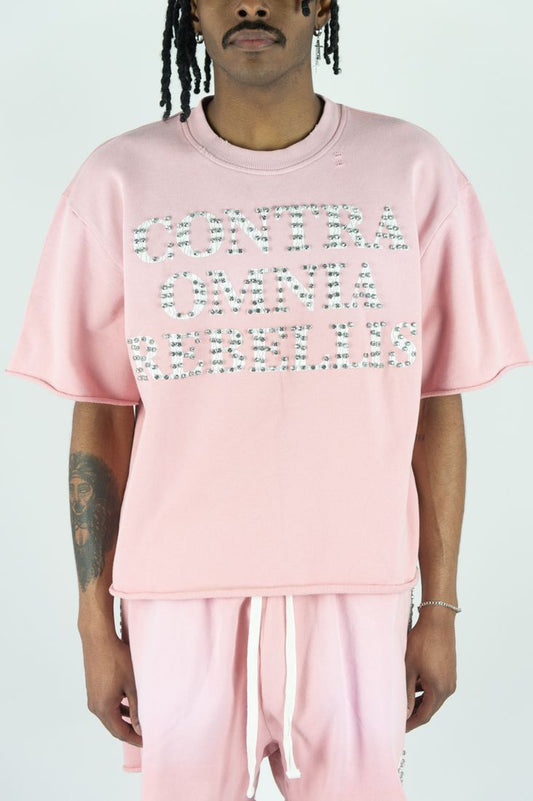 R3BEL SET SHORT + CAMISETA WHITE PINCK