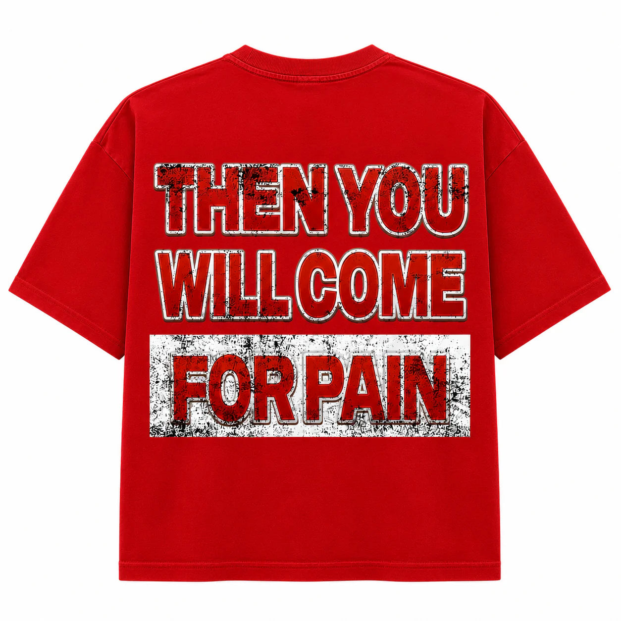 GLAZA GOOD Terry Oversized Tee- Red