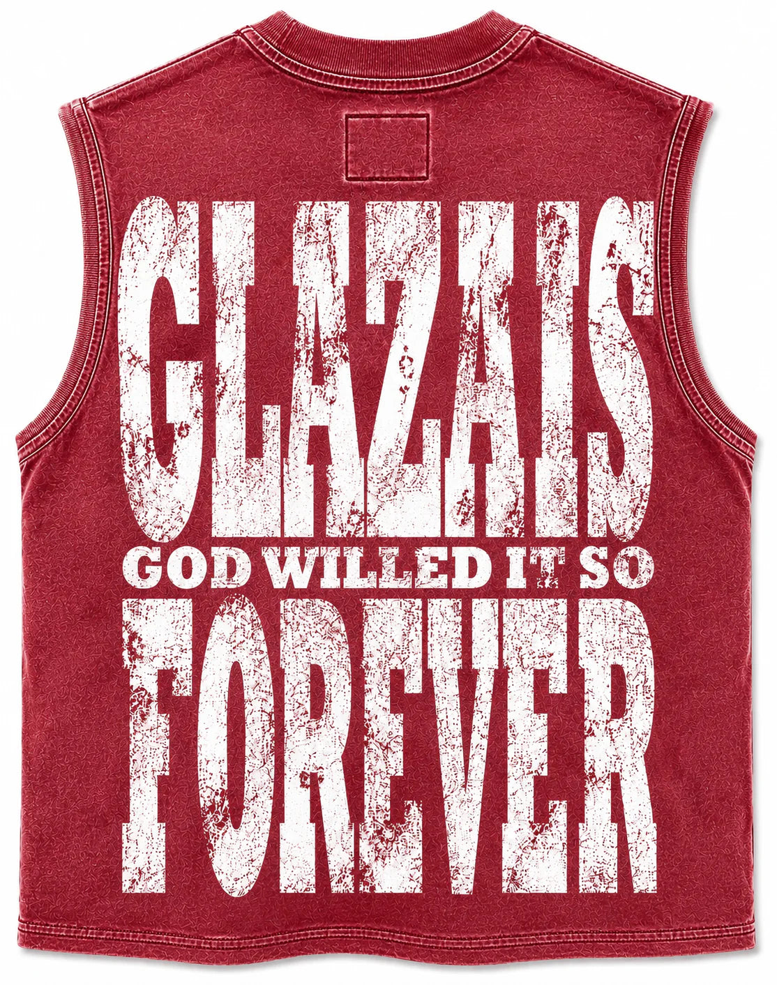 GLAZA GOOD Wash Sleeveless Tee Red