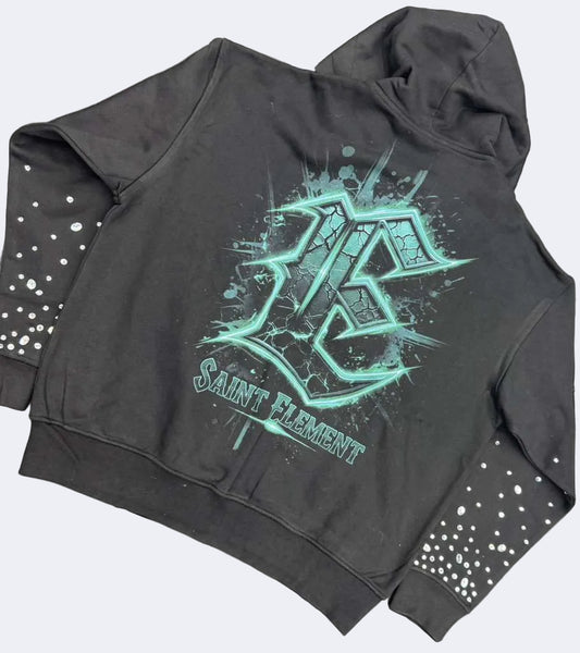 Hoodie Element Drip Black BB