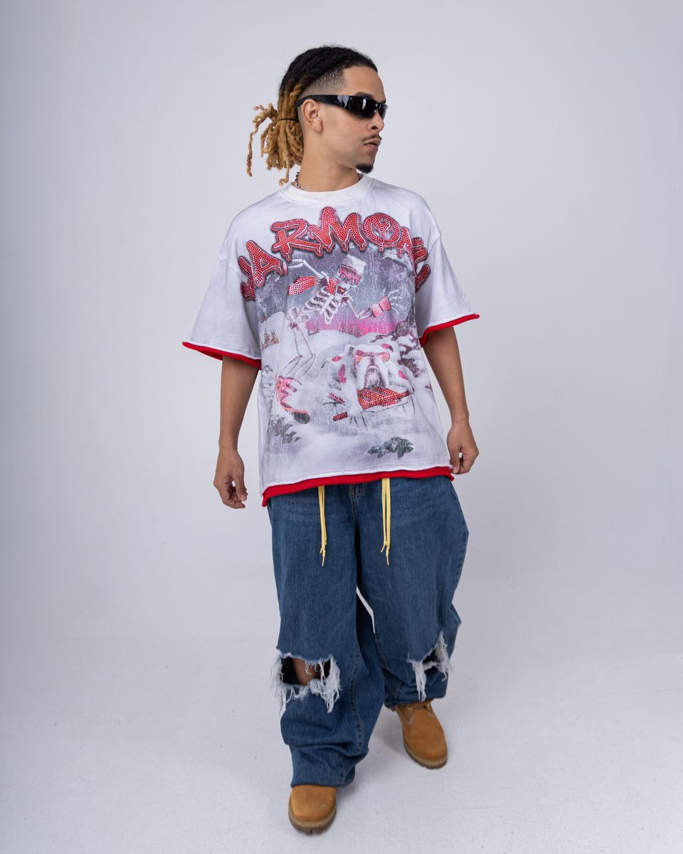 HARMONY Snow Skeleton Tee RED