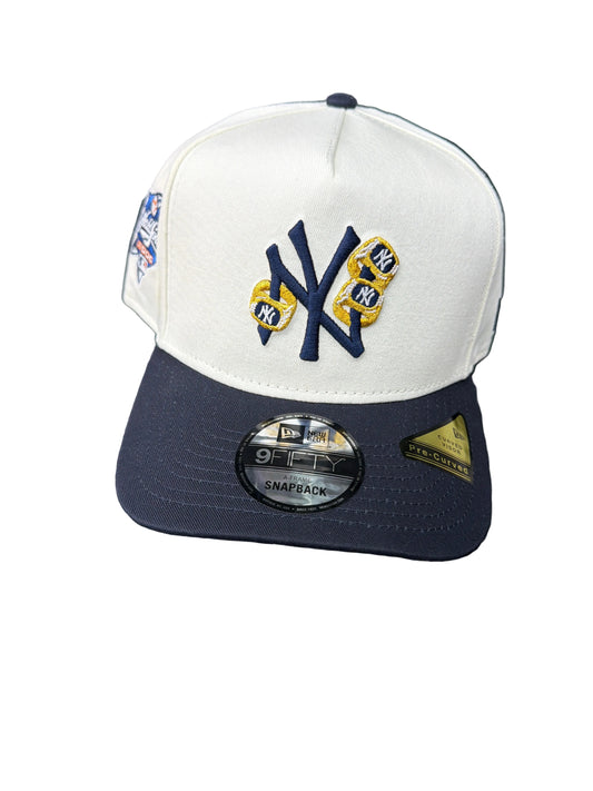 YANKEES THREE PEAT 9FIFTY A-FRAME BEIGE
