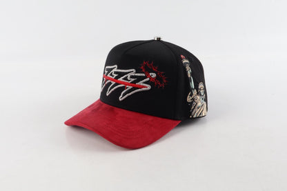 333 DESERTED X VQZ CAPS BLACK  AND RED