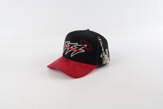 333 DESERTED X VQZ CAPS BLACK  AND RED