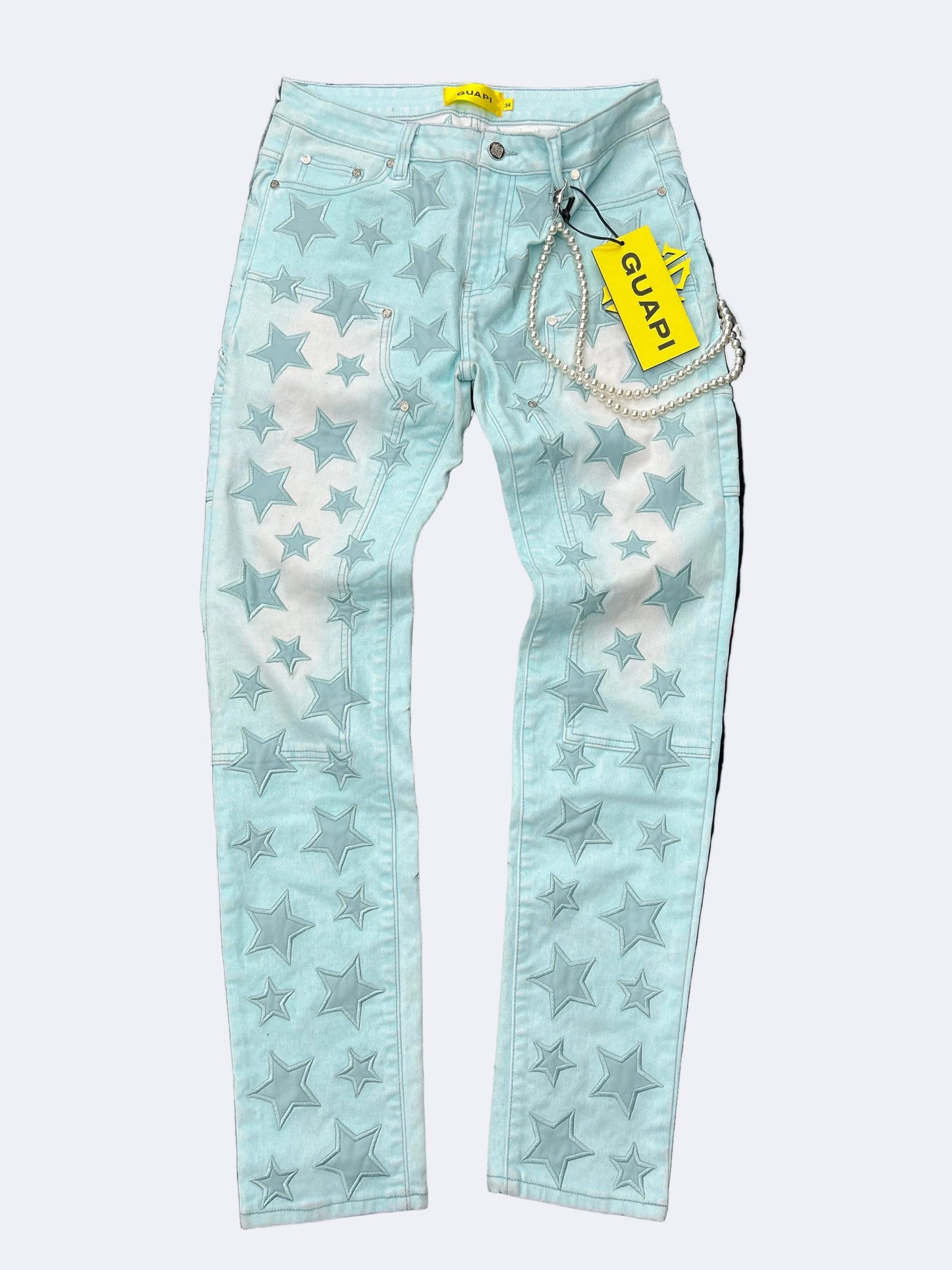 JEANS GUAPI SKINI (AQUA BLUE STARS)