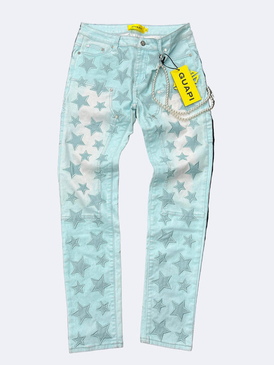 JEANS GUAPI SKINI (AQUA BLUE STARS)