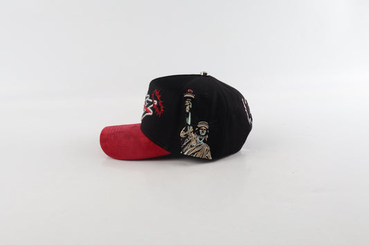 333 DESERTED X VQZ CAPS BLACK  AND RED