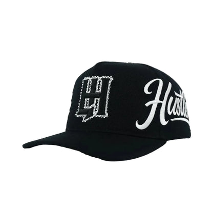 Life Hustlers Caps Black and White VVS