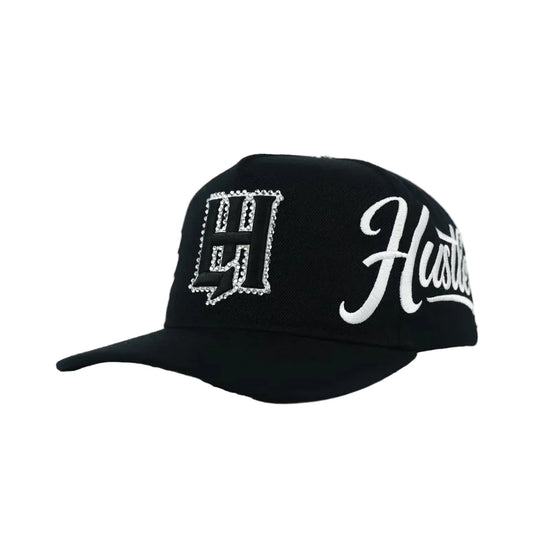 Life Hustlers Caps Black and White VVS