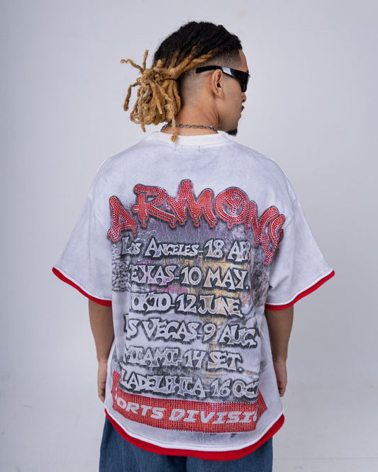 HARMONY Snow Skeleton Tee RED