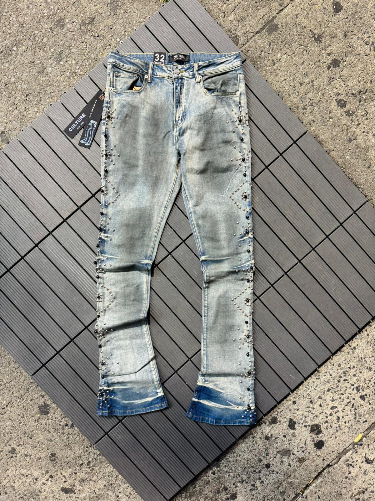 CULTURE JEANS FLARE DEMIN