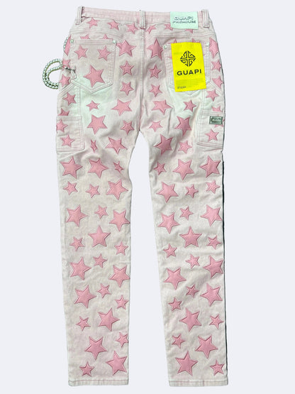 JEANS GUAPI FLARE (PINK STARS)