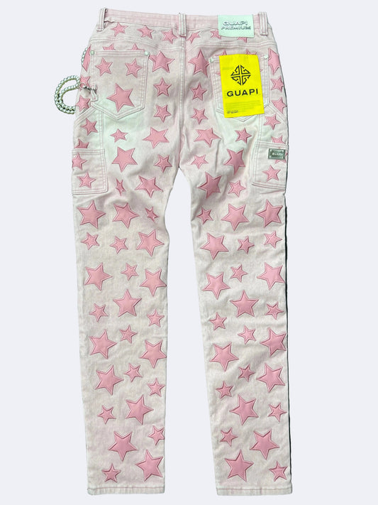 JEANS GUAPI FLARE (PINK STARS)