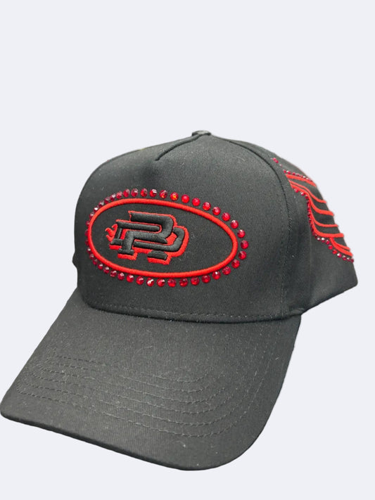 GORRA ROCKET DREAMS ( BLACK AND RED )