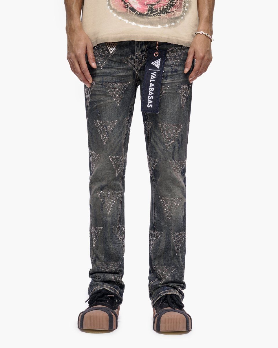 VALABASAS Flare jeans Dirty Blue Stacked