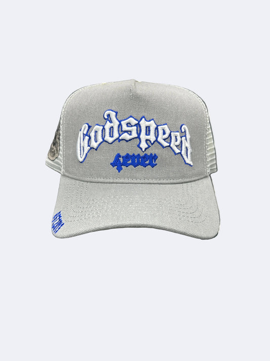 GODSPEED Forever Trucker Hat (Grey/Blue)