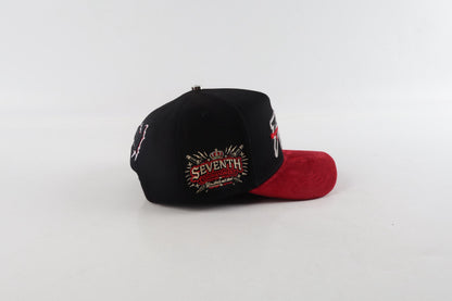 333 DESERTED X VQZ CAPS BLACK  AND RED