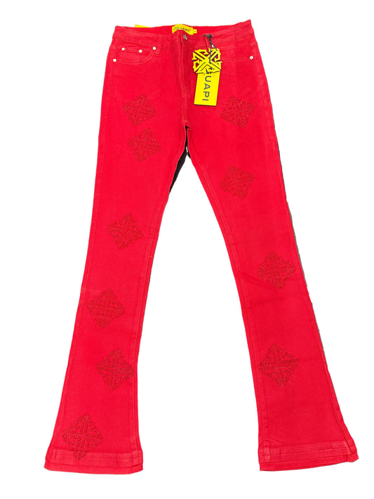 JEANS GUAPI FLARE RED
