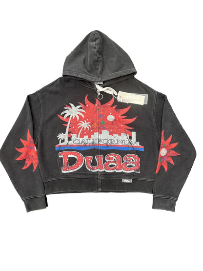 SUDADERA DUAA (BLACK AND RED)