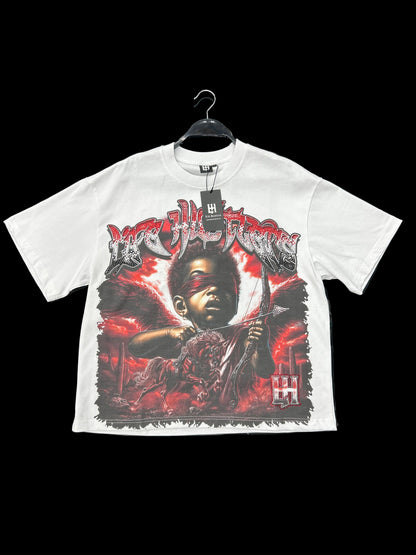 Life Hustlers “Warrior Girl” White tee