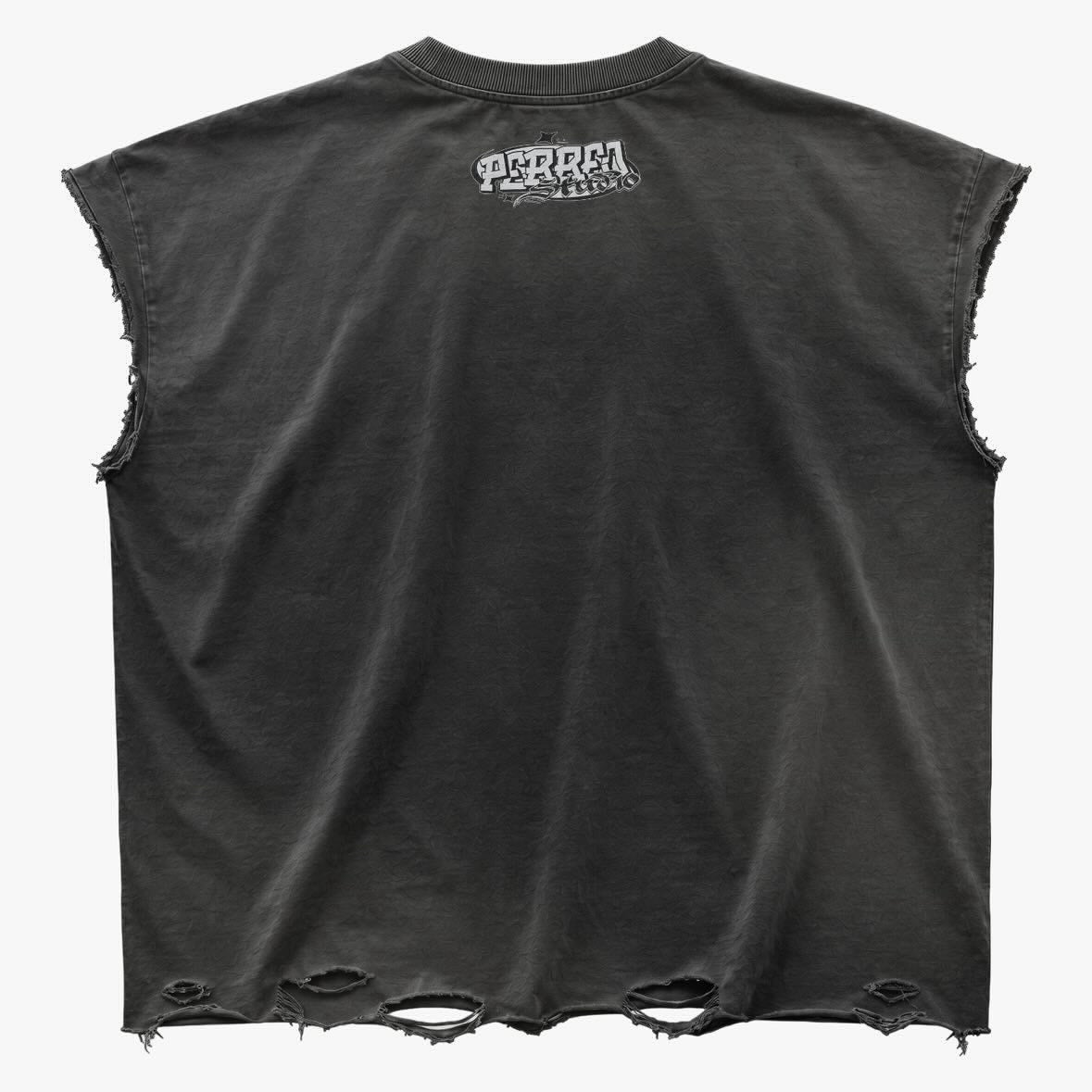 PERREOSTUDIO GOTHIC BLOOM TEE – BLACK