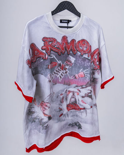 HARMONY Snow Skeleton Tee RED