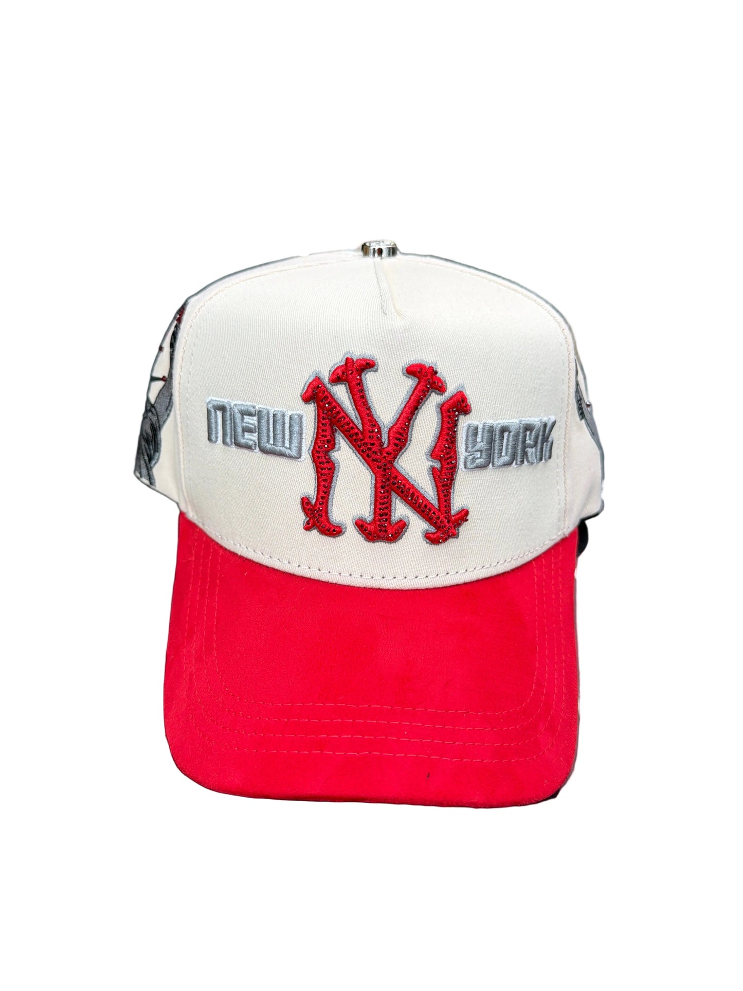 CAPS FANS NY BEIGE RED