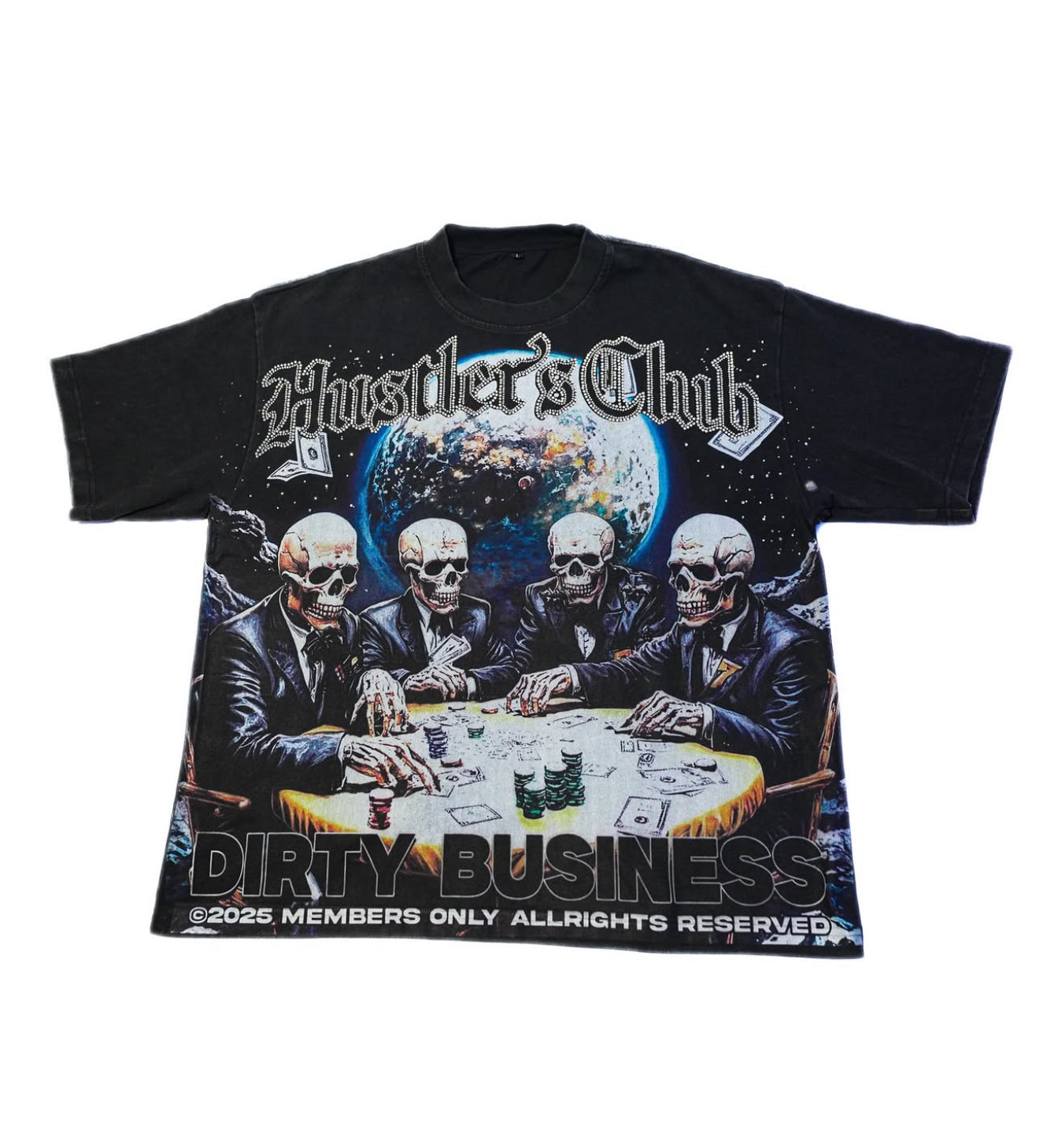 Camiseta Hustlers Poker Skulls