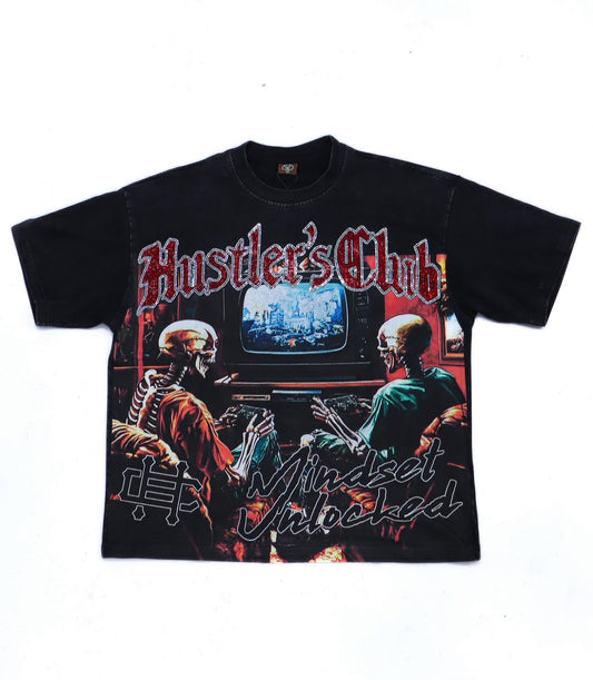 Camiseta Hustlers Gaming Skulls RED