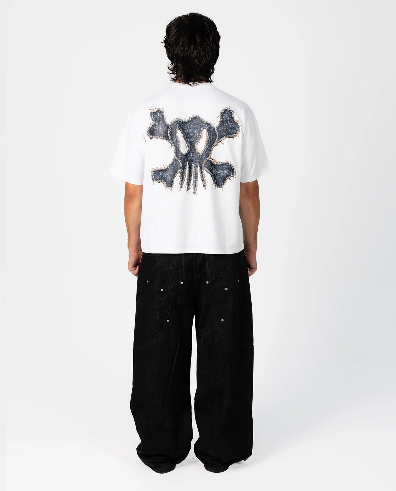 JEANS SKULL WHITE TEE