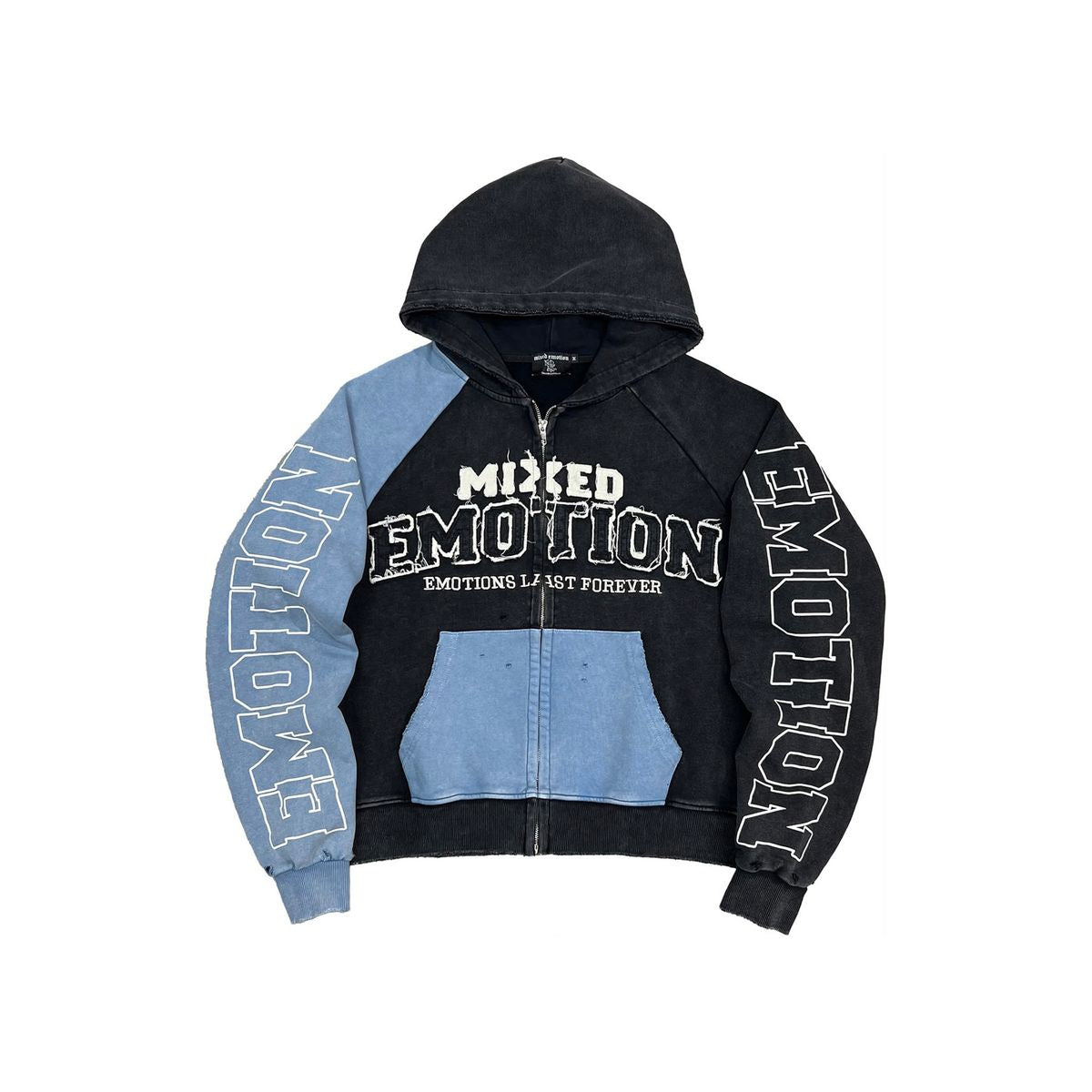 Mix Emoxion Red  Blue “Split Decision” Hoodie