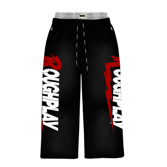 ROUDPLAY DOUBLE SWEATPANTS BLACK/RED