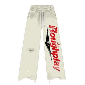ROUDPLAY  SWEATPANTS WHITE RED