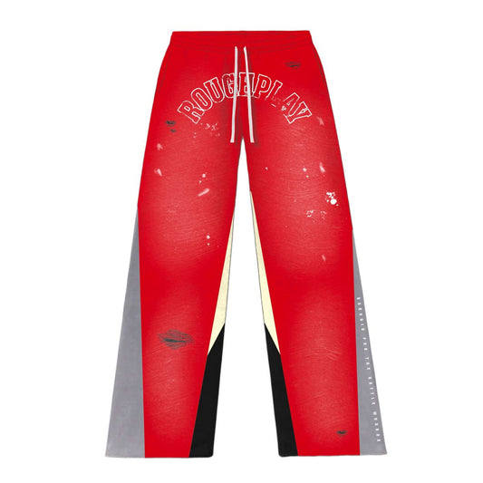 ROUDPLAY  SWEATPANTS RED/ GREY SWEATS