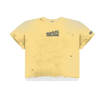 ROUGHPLAY 🩹 WHITE YELLOW BASIC TEE