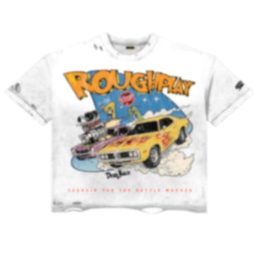 ROUGHPLAY 🩹 DRAG RACE (WHITE) TEE