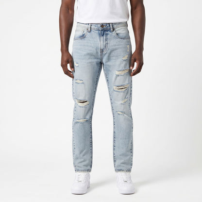 Vintage Ripped Rigid Jeans BLUE