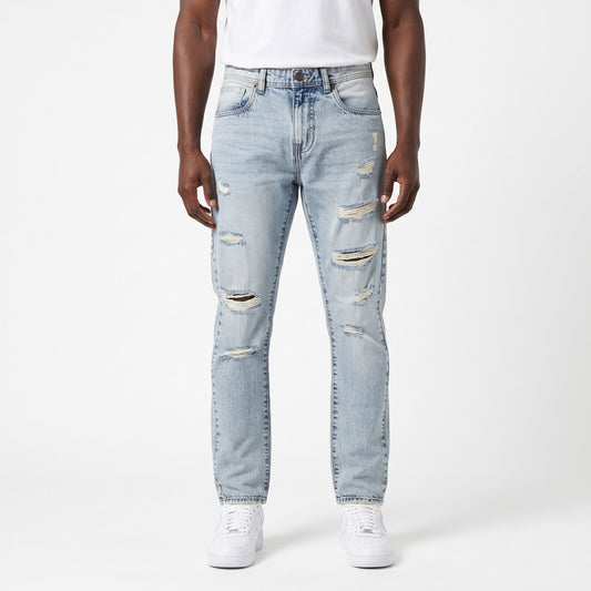 Vintage Ripped Rigid Jeans BLUE