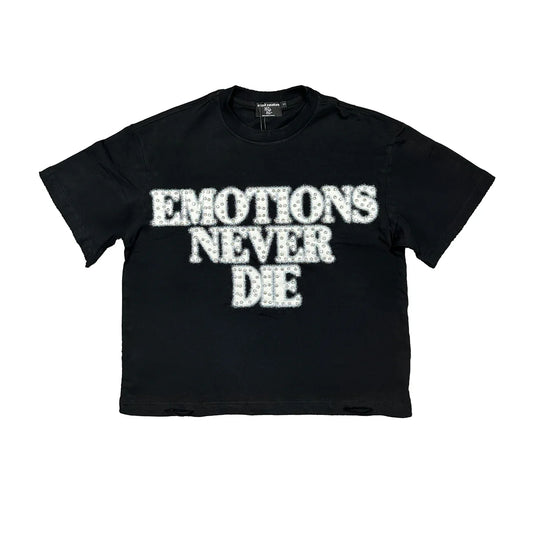 Emoxion Black ‘End’ Rhinestone Tee