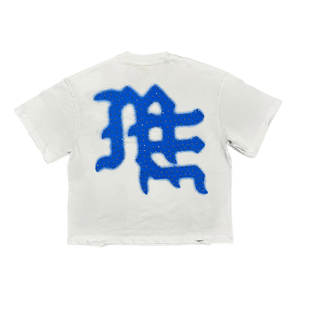 Emoxion Blue ‘End’ Rhinestone Tee